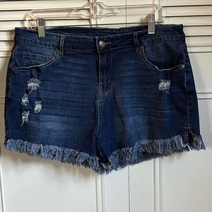 4 for $20 Jean Shorts Distressed with Raw Hem Sz XL
